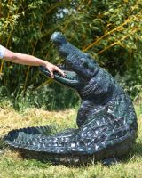 Cast Aluminium Alligator Garden Sculpture 