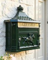 Green "Odell" Wall Mounted Post Box digital illustration Green "Odell" Wall Mounted Post Box digital illustration