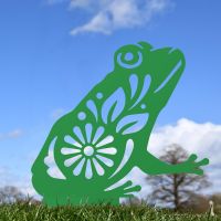 Floral Frog Silhouette in Situ Floral Frog Silhouette in Situ