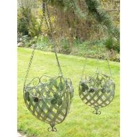 “Strawberry Lane” Deep Latticework Hanging Basket sold in a Pair “Strawberry Lane” Deep Latticework Hanging Basket sold in a Pair