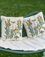 Close up of pillows on seat