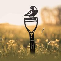 Greenfinch Bird Sheet Steel Silhouette in Black Finish