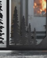 Close up of tree silhouette detail on fire screen