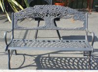 Cast Iron Tree Design Garden Bench