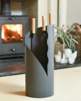 Grey Contemporary "Waves" Companion Set