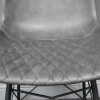 Close-up of the Quilted Leather Base of the Seat