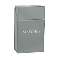 Grey Metal Match Box Grey Metal Match Box