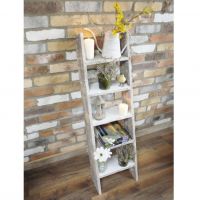 Grey Wooden Decorative Ladder in Situ