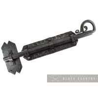 "Grimoire" Door Bolt in a Natural Iron Finish