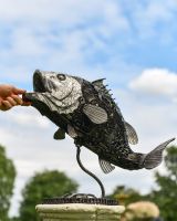 Scale image of Recycled Metal Grouper Sculpture Scale image of Recycled Metal Grouper Sculpture