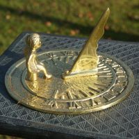 Solid Brass "Guardian Angel" Sundial - 100mm 