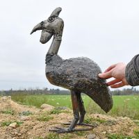 Guinea Fowl Recycled Metal Garden Sculpture to Scale Guinea Fowl Recycled Metal Garden Sculpture to Scale