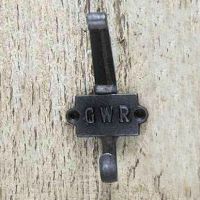 Iron coat Hook With "GWR" Imprinted Into The Back Plate Iron coat Hook With "GWR" Imprinted Into The Back Plate