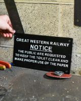Scale image of Great Western Railway Notice Vintage Style Cast Iron Sign