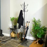 Black Hallway Butler Hat & Coat Stand in Situ in Use Black Hallway Butler Hat & Coat Stand in Situ in Use