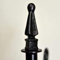 Black Hallway Butler Hat & Coat Stand Upper Finial Black Hallway Butler Hat & Coat Stand Upper Finial