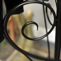 Black Hallway Butler Hat & Coat Stand Scrolled Detail Black Hallway Butler Hat & Coat Stand Scrolled Detail