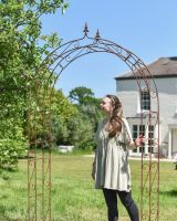 Scale image of rustic finish garden rose arch Scale image of rustic finish garden rose arch