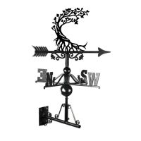 Mounted Half Moon "Tree of Life" Weathervane