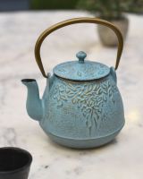 "Hami" Light Blue Cast Iron Japanese Style Teapot