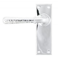 Hammered Bright Chrome Lever Latch Door Handle