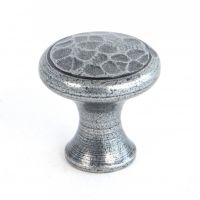 Hammered Pewter Small Cabinet Knob 