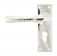 Hammered Polished Nickel Lever Euro Door Handle Hammered Polished Nickel Lever Euro Door Handle