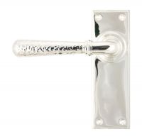 Hammered Polished Nickel Lever Latch Door Handle Hammered Polished Nickel Lever Latch Door Handle