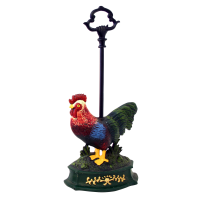 Cast Iron Rooster Door Stop in a Hand Painted Finish Cast Iron Rooster Door Stop in a Hand Painted Finish