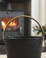 Handle From The Black & Gold Dimpled Steel Log Basket 