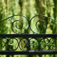 Handmade briar rose garden swing bench ornate scroll work detailing