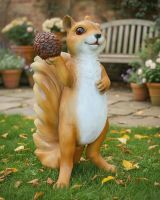 Handpainted Fibreglass Squirrel Garden Sculpture Digital Illustration