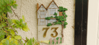 Hand Painted "Tudor Mansion" Architectural House Sign Hand Painted "Tudor Mansion" Architectural House Sign