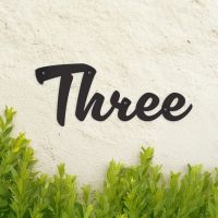 Black Handwritten House Number Sign