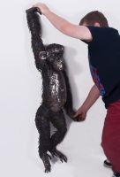 "Tarungo" Hanging Chimp Garden Sculpture