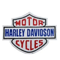 "Harley Davidson" Cycles Cast Automobilia Reproduction Sign Finished in a Hand Pained Finish "Harley Davidson" Cycles Cast Automobilia Reproduction Sign Finished in a Hand Pained Finish