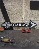 Harley Davidson Garage Vintage Style Cast Iron Sign Harley Davidson Garage Vintage Style Cast Iron Sign