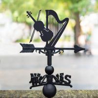 Harp & Violin Duet Weathervane in Situ Harp & Violin Duet Weathervane in Situ