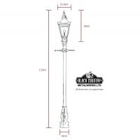 Harrogate Bright Chrome Lamp Post 2.25m