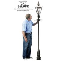 2.25m Harrogate Bright Chrome Lamp Post to Scale