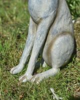 Close up of body detail on hare garden sculpture
