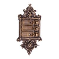 “Hazeldon Park" Antique Brass Apartment Bell Push “Hazeldon Park" Antique Brass Apartment Bell Push