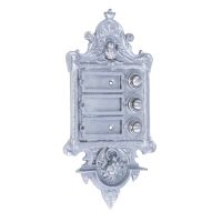 “Hazeldon Park" Satin Chrome Apartment Bell Push 