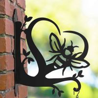 Heart & Bumble Bee Hanging Basket Bracket in Situ Heart & Bumble Bee Hanging Basket Bracket in Situ