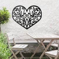 Flower Foliage Heart Wall Art Outside Flower Foliage Heart Wall Art Outside