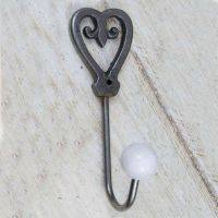 Heart Shaped Iron Coat hook With Ceramic Ball Tip Heart Shaped Iron Coat hook With Ceramic Ball Tip