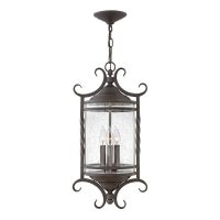 Heaton Ornate Traditional Chain Lantern in Midnight Black