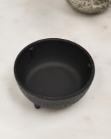 Close-Up of Heavy Duty Cast Iron Incense Burner in Black Without Lid
