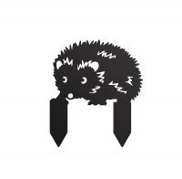 Walking Hedgehog Iron Silhouette in a Black Finish