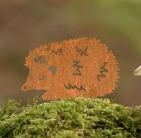 Hedgehog Iron Silhouette Facing Left in the Garden